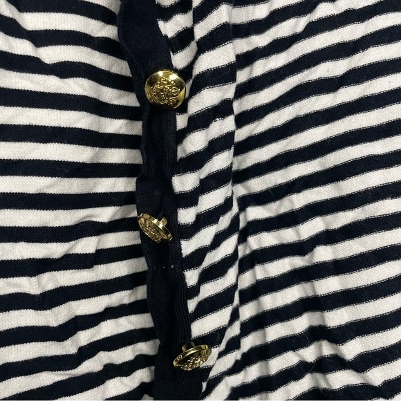 (Small) Larsen gray (revolve) black and white striped cardigan - Picture 5 of 5